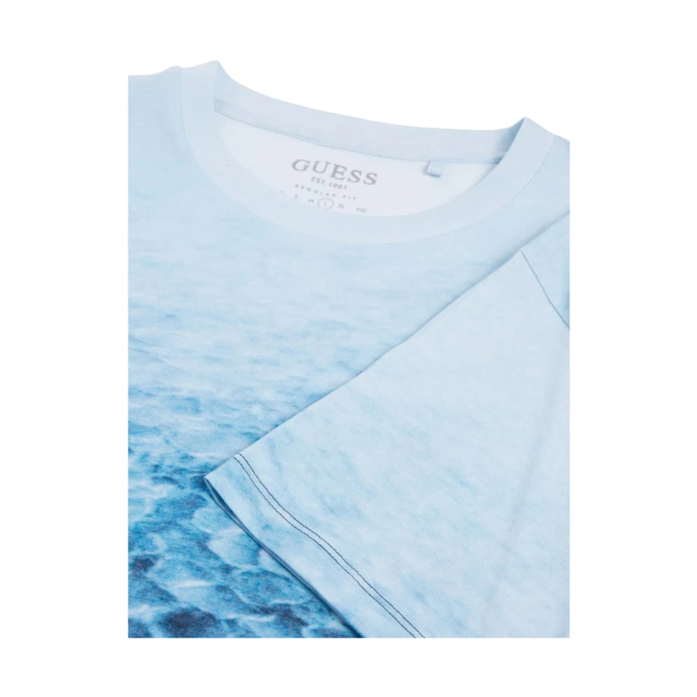 Guess T-Shirts Blue Heren