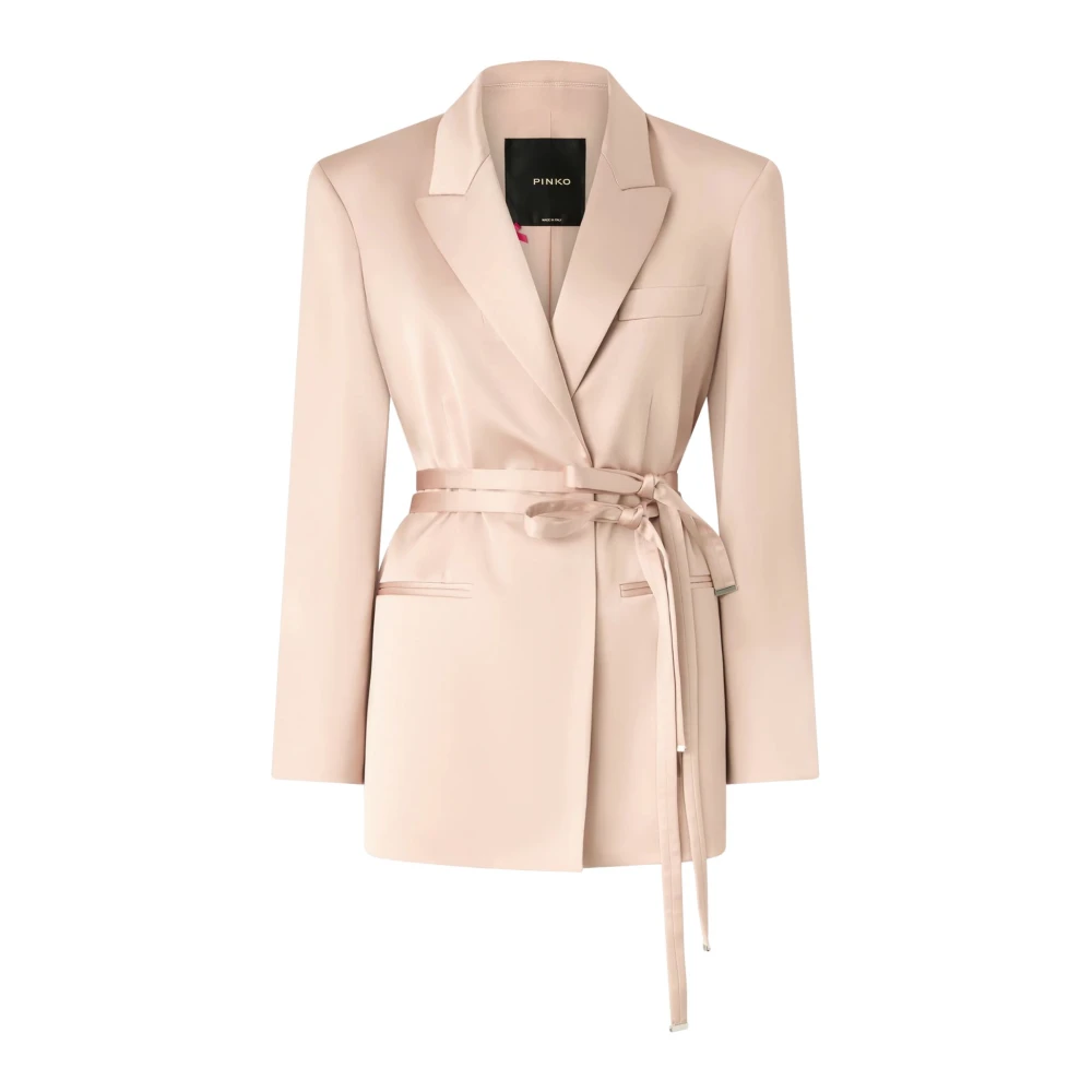 Pinko Women's Beige Blazers, Xs, Rapa Giacca Satin
