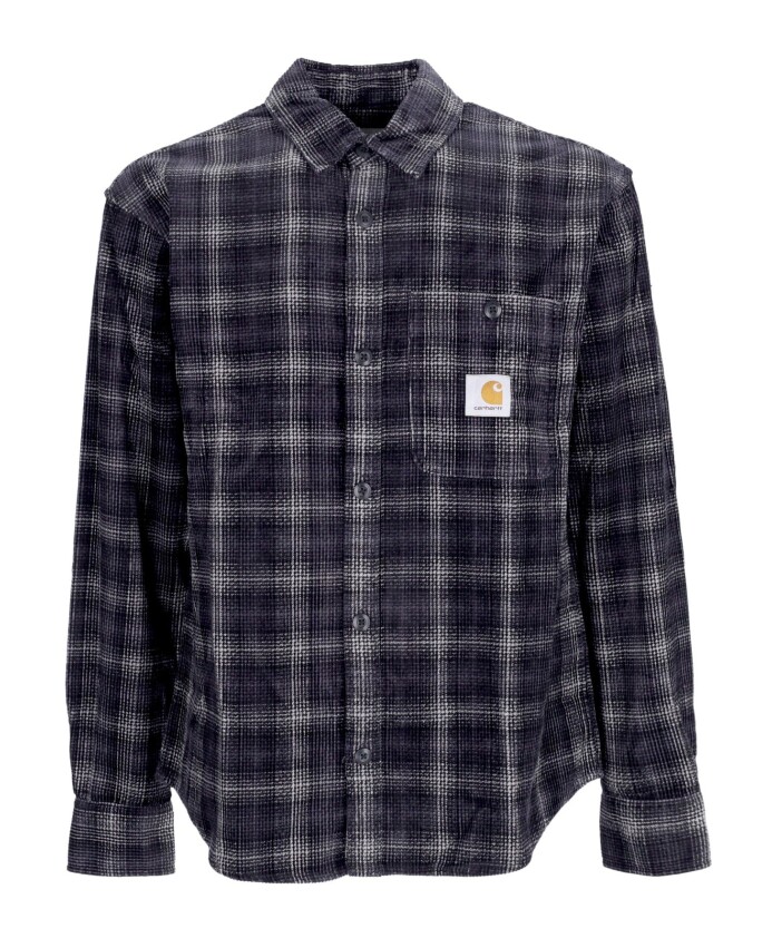 checkered-velvet-long-sleeve-shirt