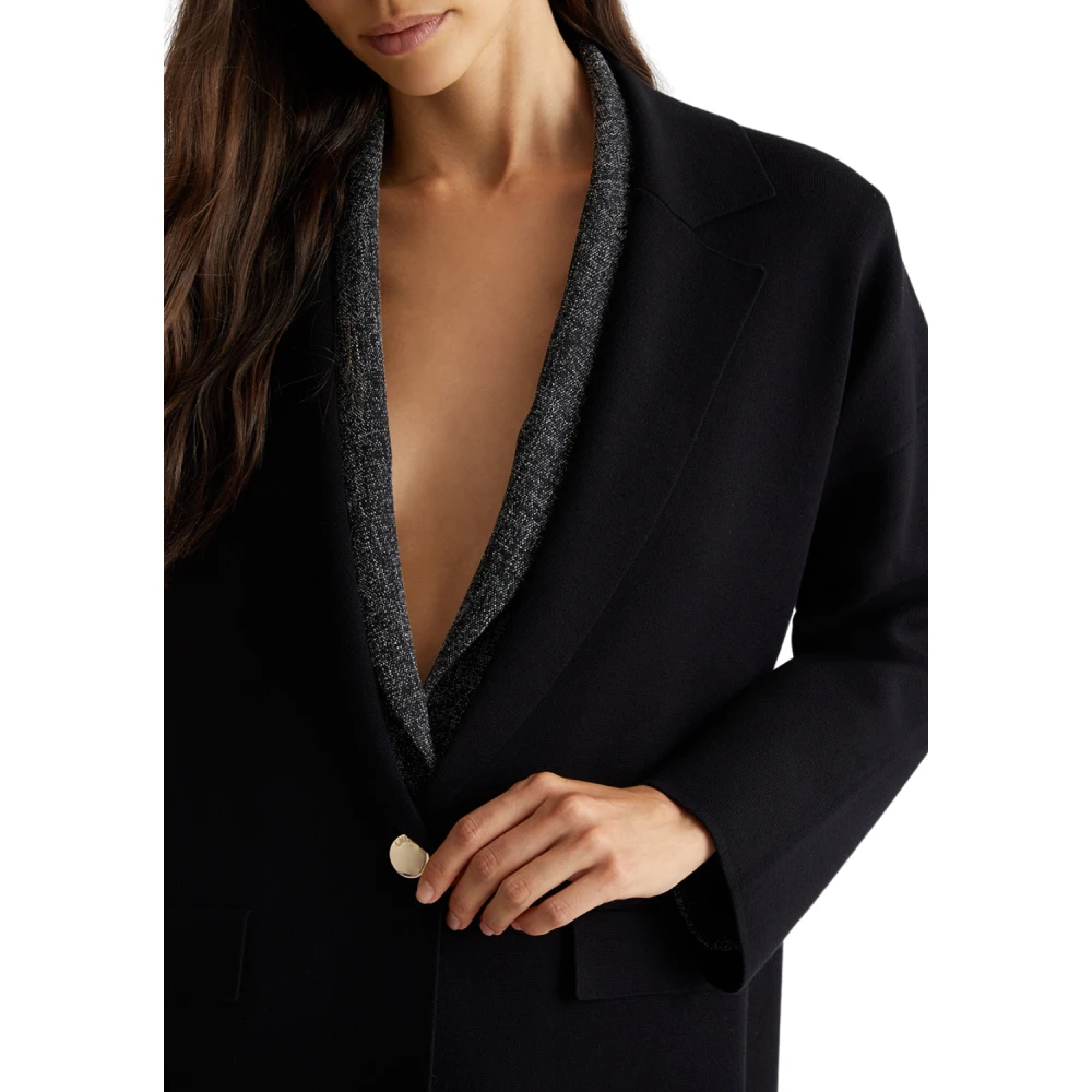 Liu Jo Zwarte Trui met Stijl Wf4424 Black Dames
