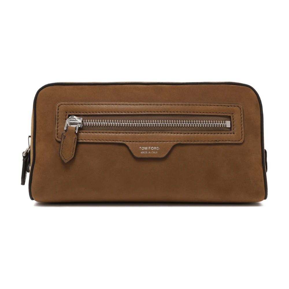 Tom Ford Men's Brown Toilet Bags, One Size, Leather Beauty Case