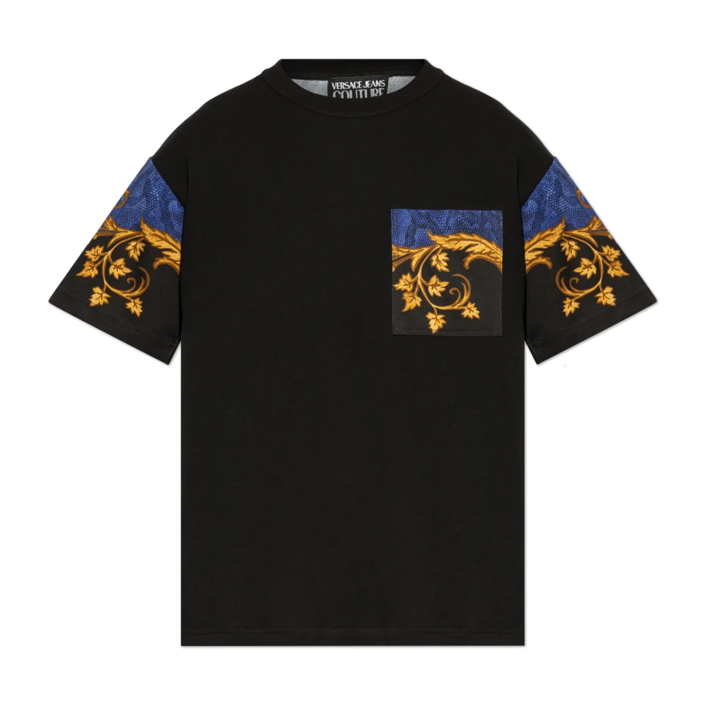 Versace Jeans Couture T-shirt med tryck Black, Herr