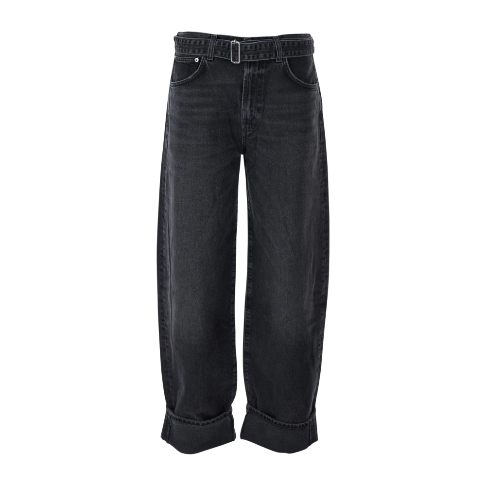 Agolde Women's Gray Grey Cuffed Arcane Jeans - Straight Fit Jeans - W24 - Jeans