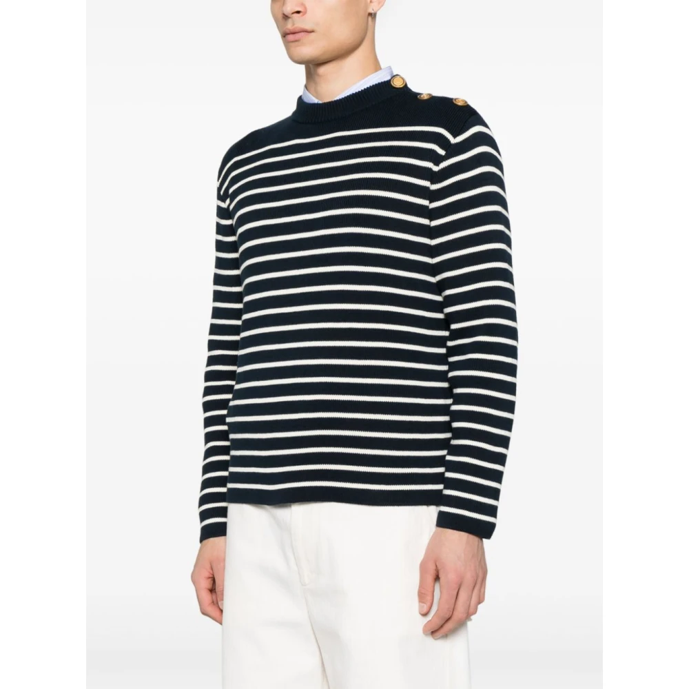 Valentino Witte Trui met Decoratieve Knoopdetails Black Heren