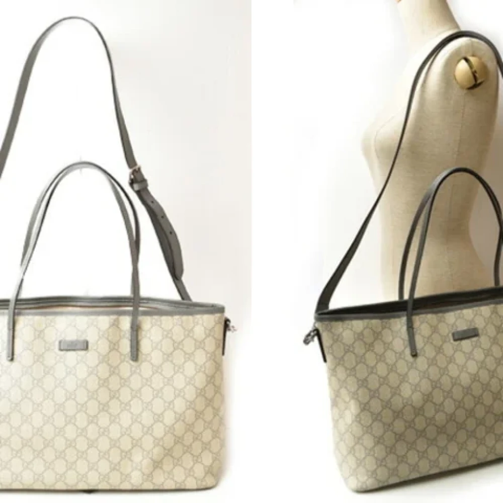 Gucci Vintage Pre-owned Canvas totes Beige Dames