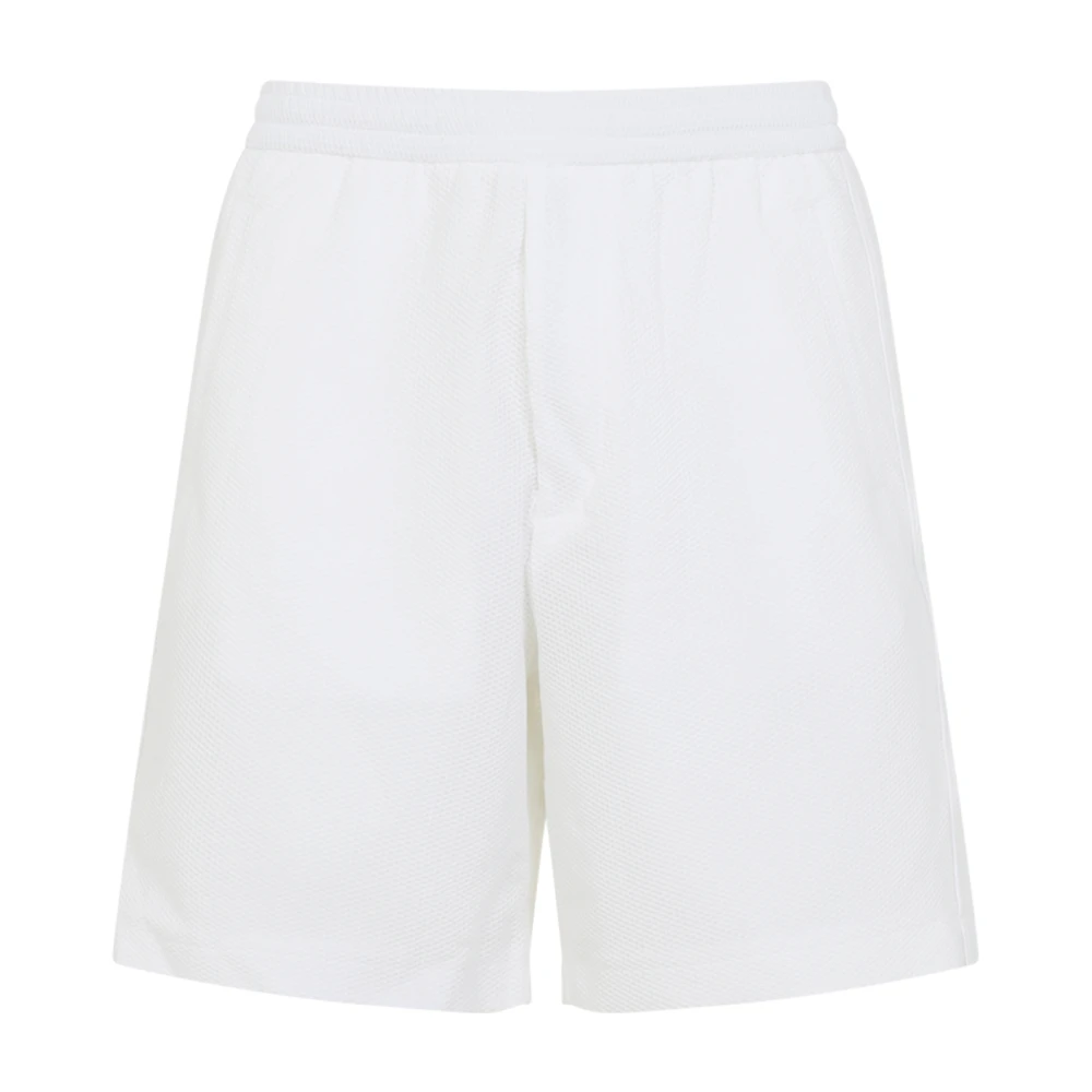 Giorgio Armani White Training Shorts, Male, L, Bermuda Shorts