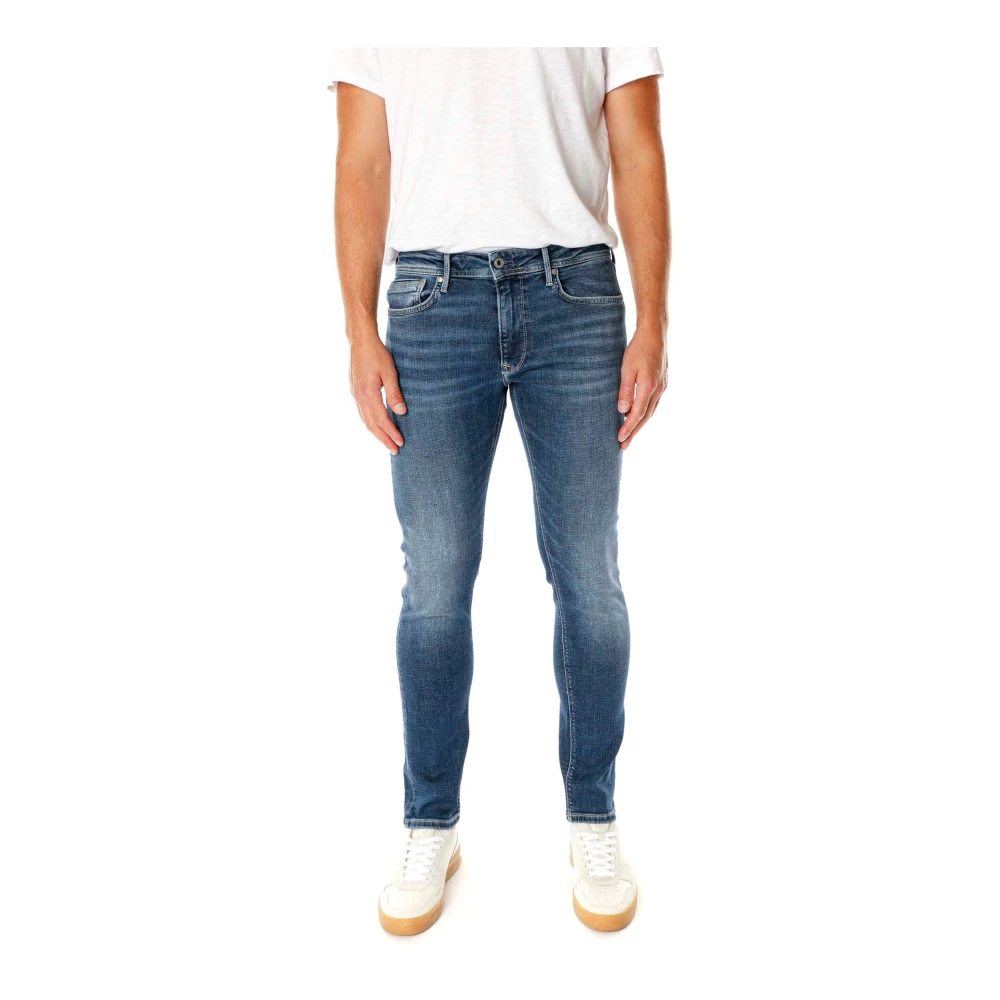 Pepe Jeans Men's Blue Slim Fit Midwaist Jeans - Skinny Fit Jeans - W33 L32 - Jeans