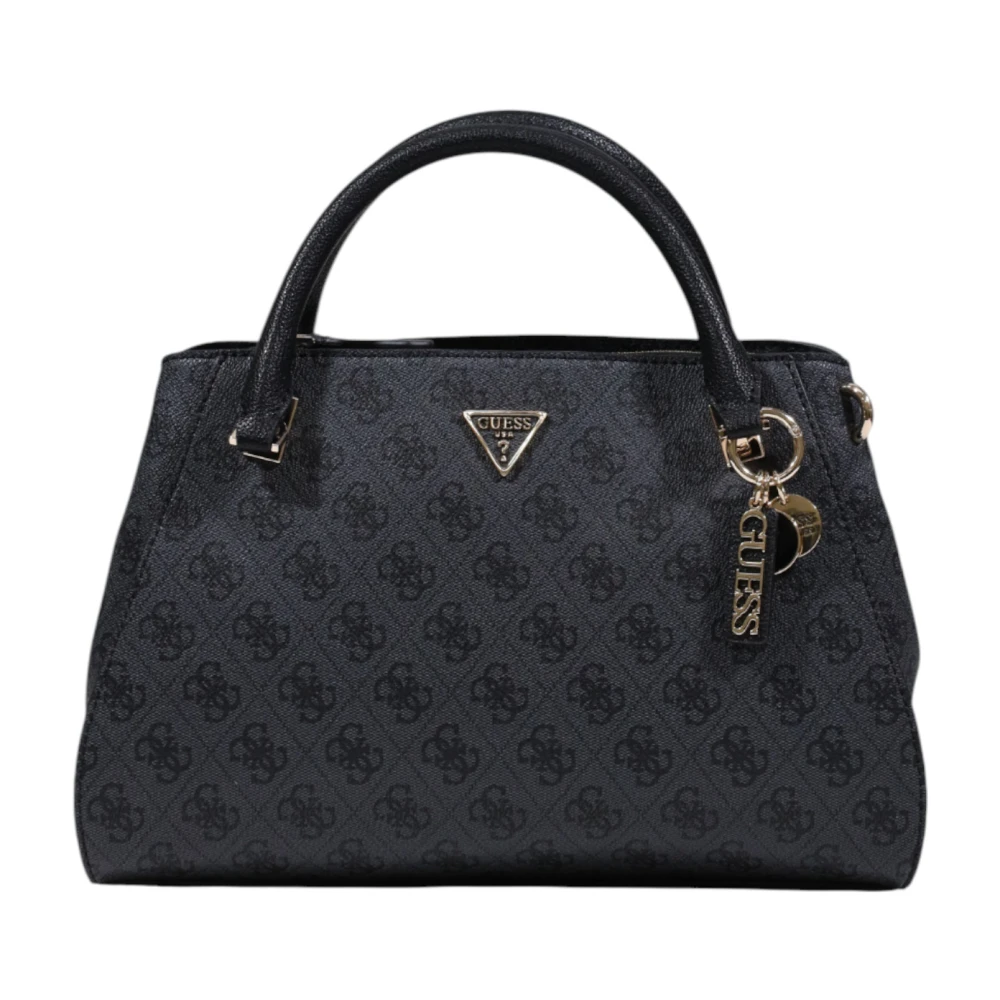 Guess Gray Handbags, Female, One Size, Structured Luxury Satchel