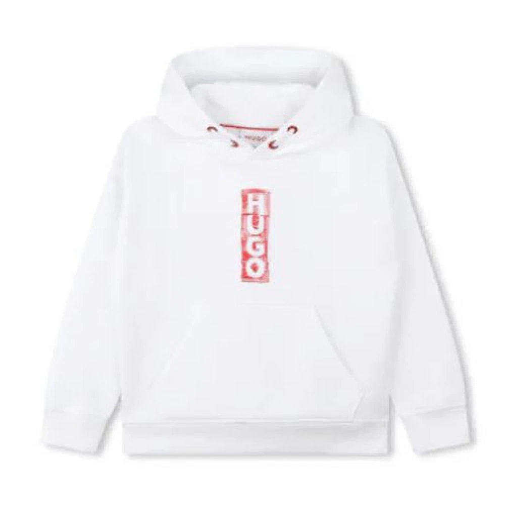 Hugo Boss Junior Sweatshirt med Grafiskt Tryck White, Unisex