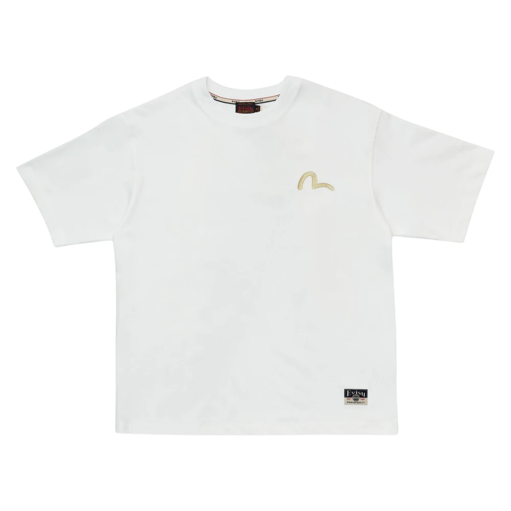 Evisu Meeuw & Golf Print T-Shirt White Heren