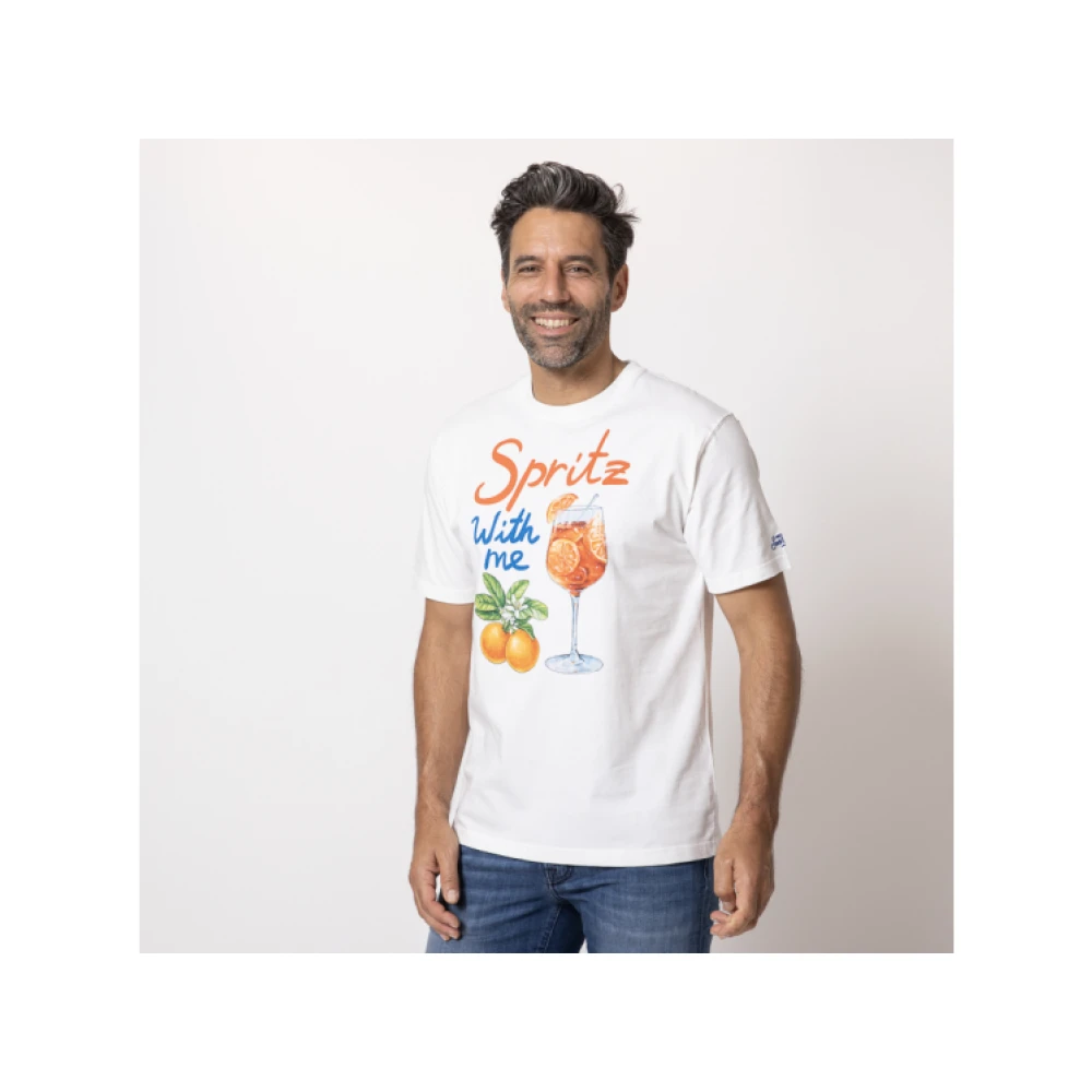 MC2 Saint Barth Spritz With Me T-shirt motieven White Heren