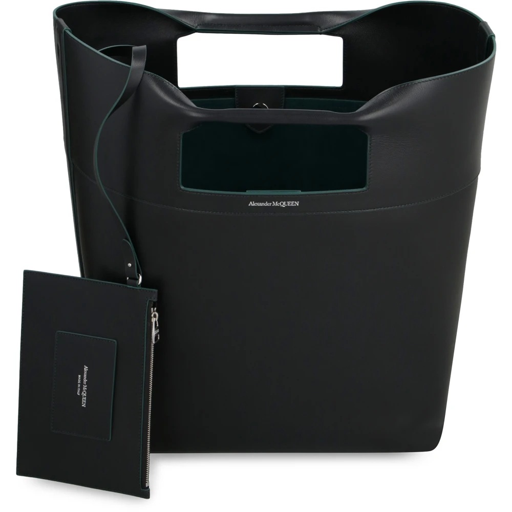 alexander mcqueen Vierkante Boog Leren Tas Black Heren