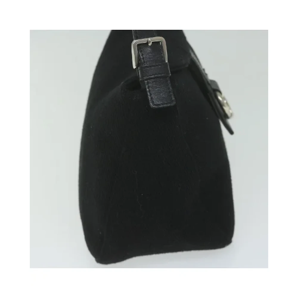 Burberry Vintage Pre-owned Cotton shoulder-bags Black Dames