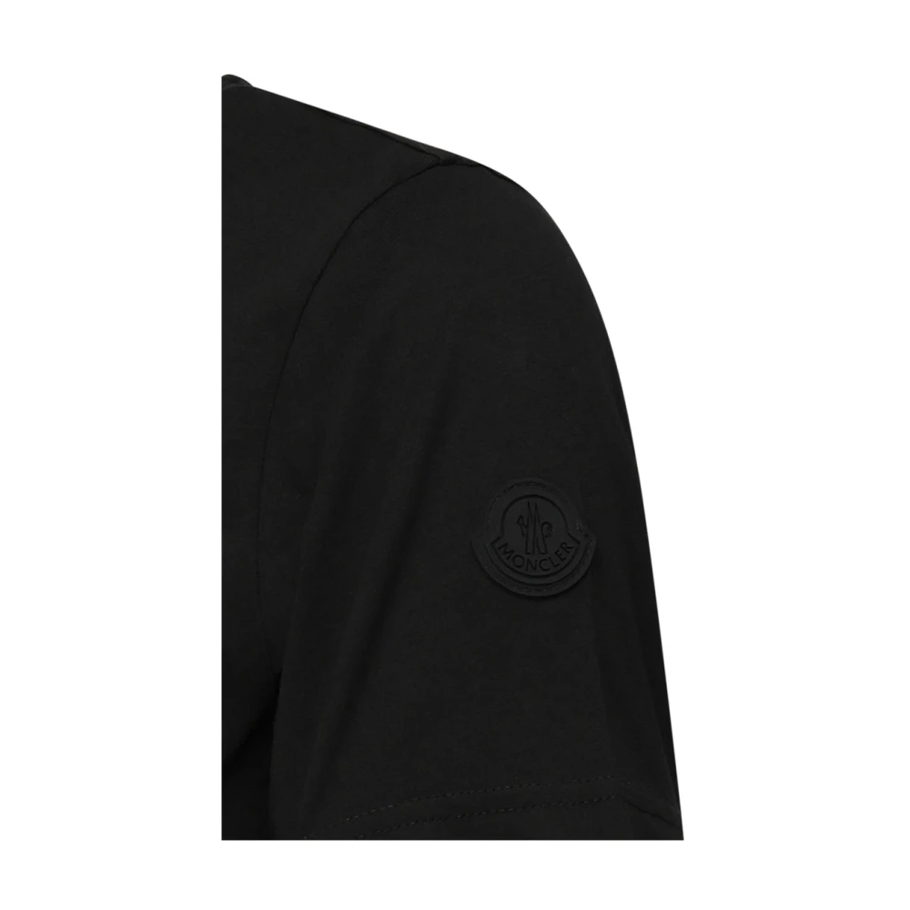 Moncler Zwarte Katoenen T-shirts en Polos Black Heren