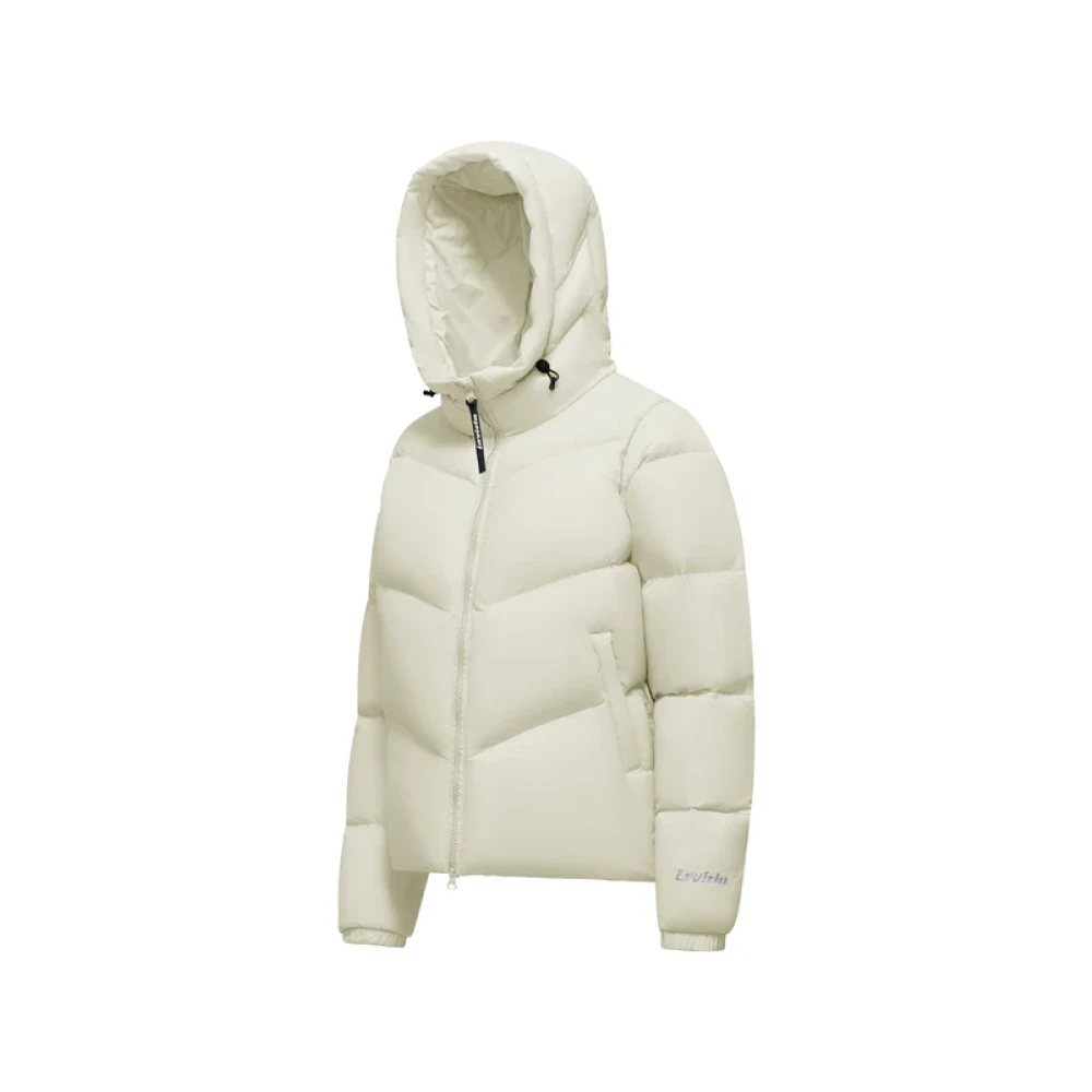 Invicta Korte Puffy Hoodie Jas White Dames