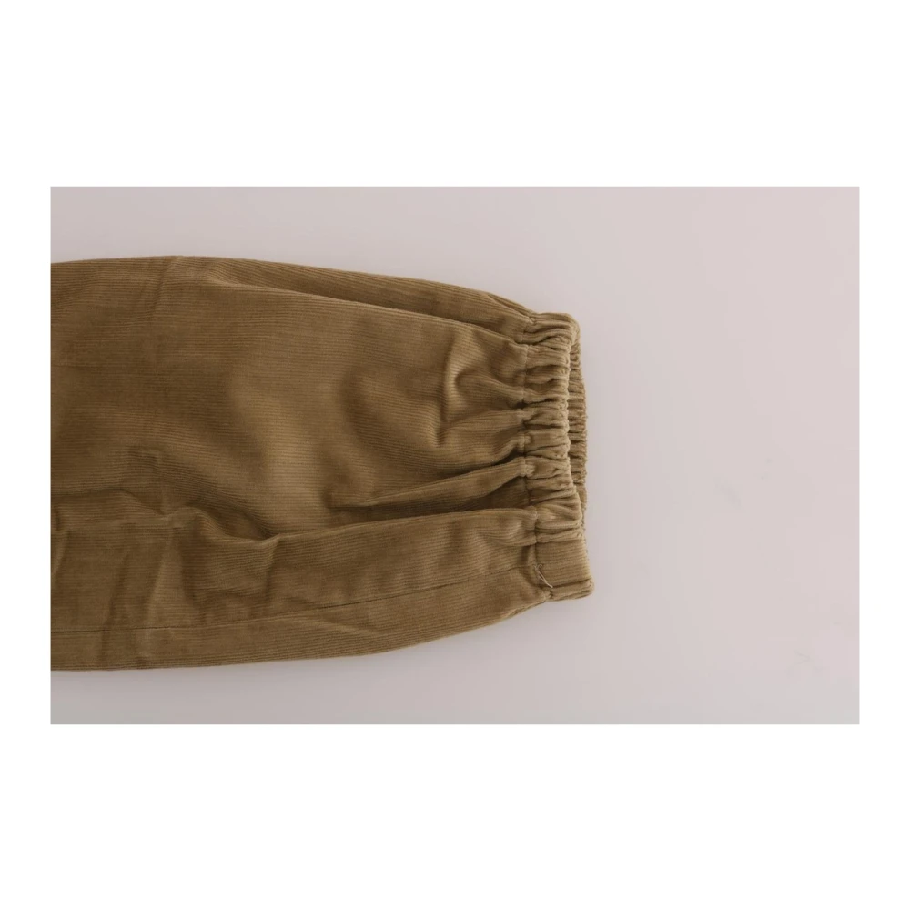Ermanno Scervino Beige Corduroy Casual Broek met Logo Beige Dames