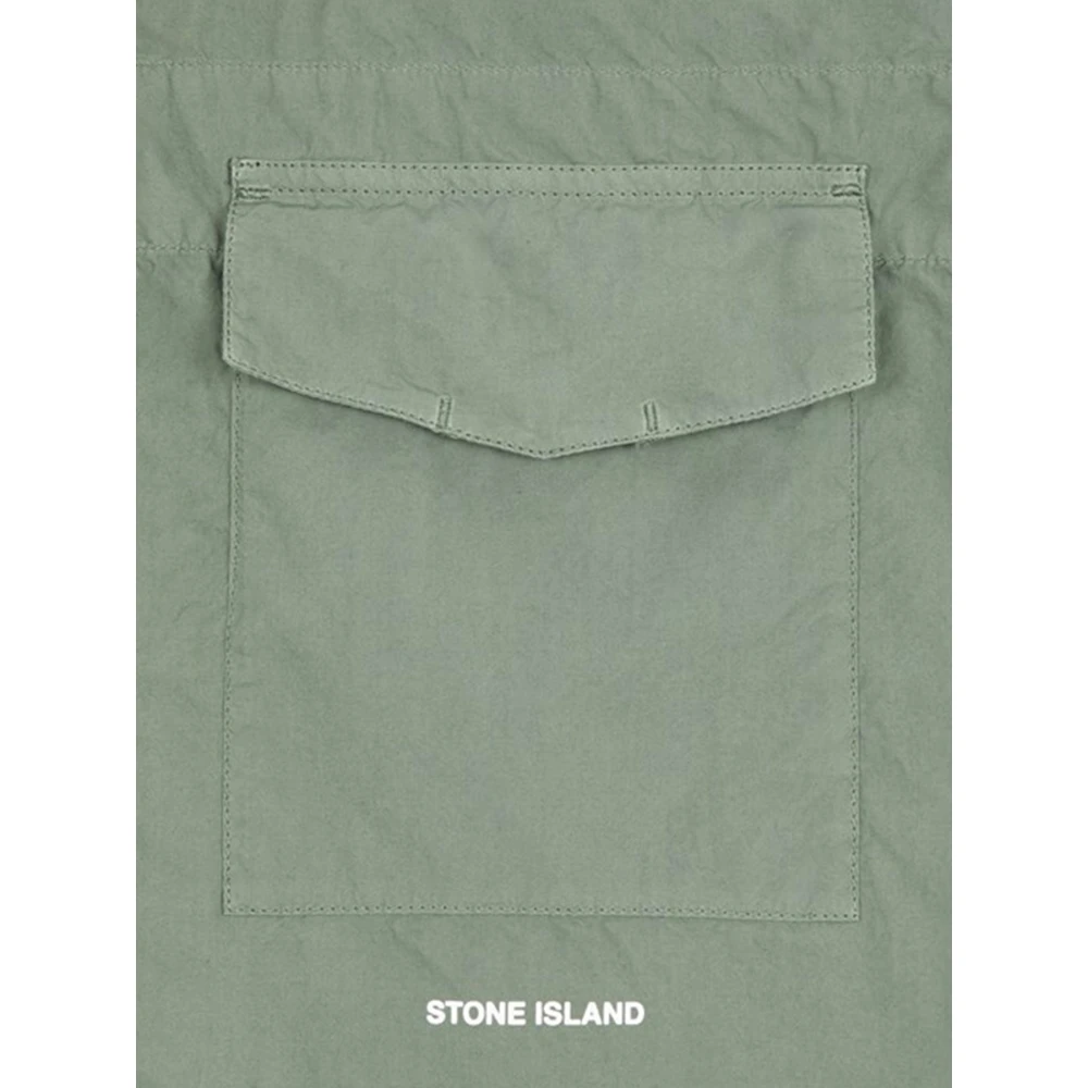 Stone Island Korte Mouw Shirt Mos Green Heren