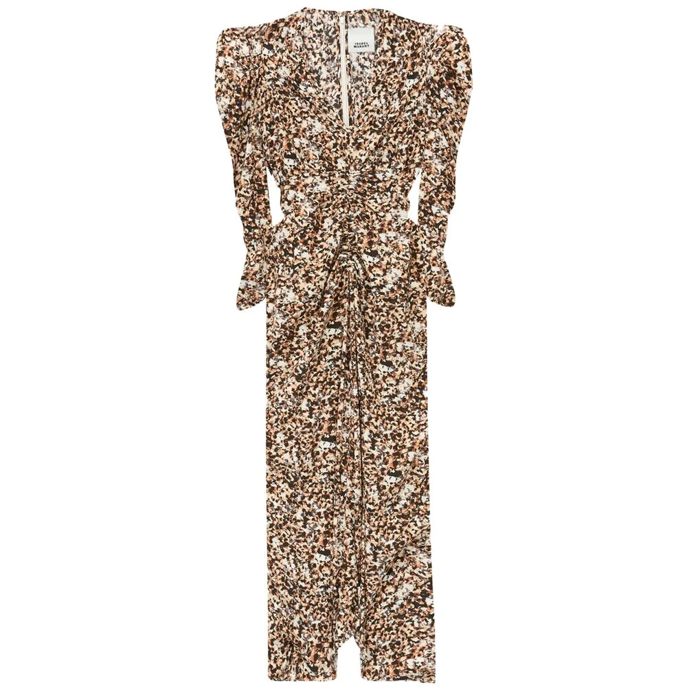 Isabel marant Luipaardprint V-hals Jurk Brown Dames