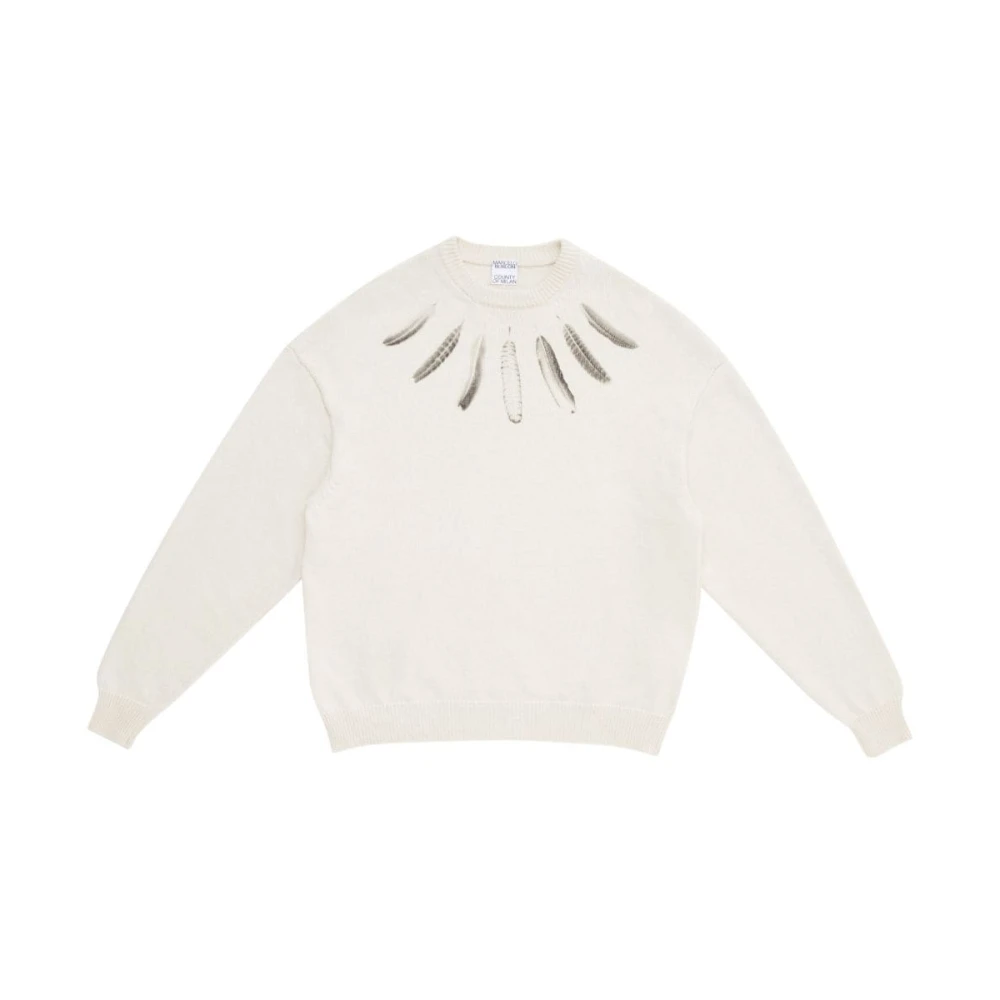 Marcelo Burlon Stickade Tröjor White, Herr