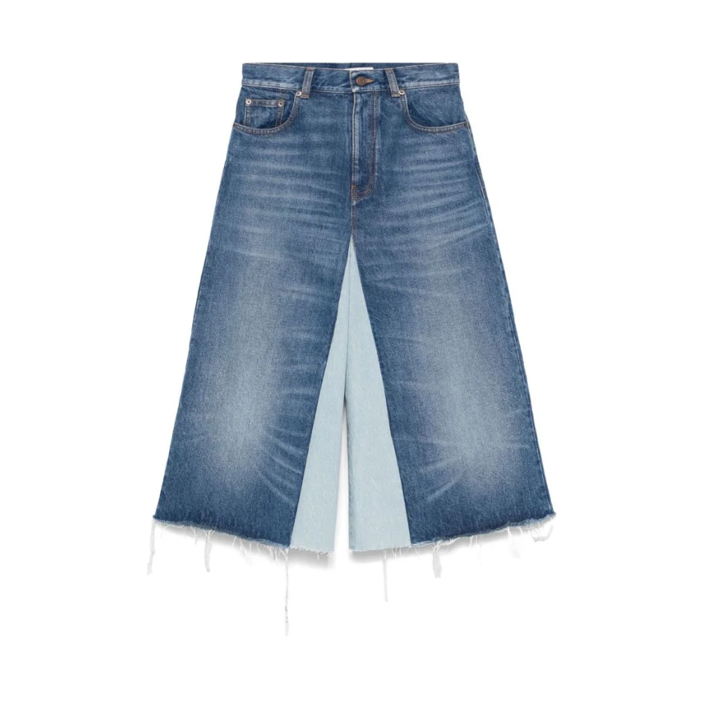 Chloé Blue Patchwork Denim Shorts - Female - Denim Shorts - S - Shorts
