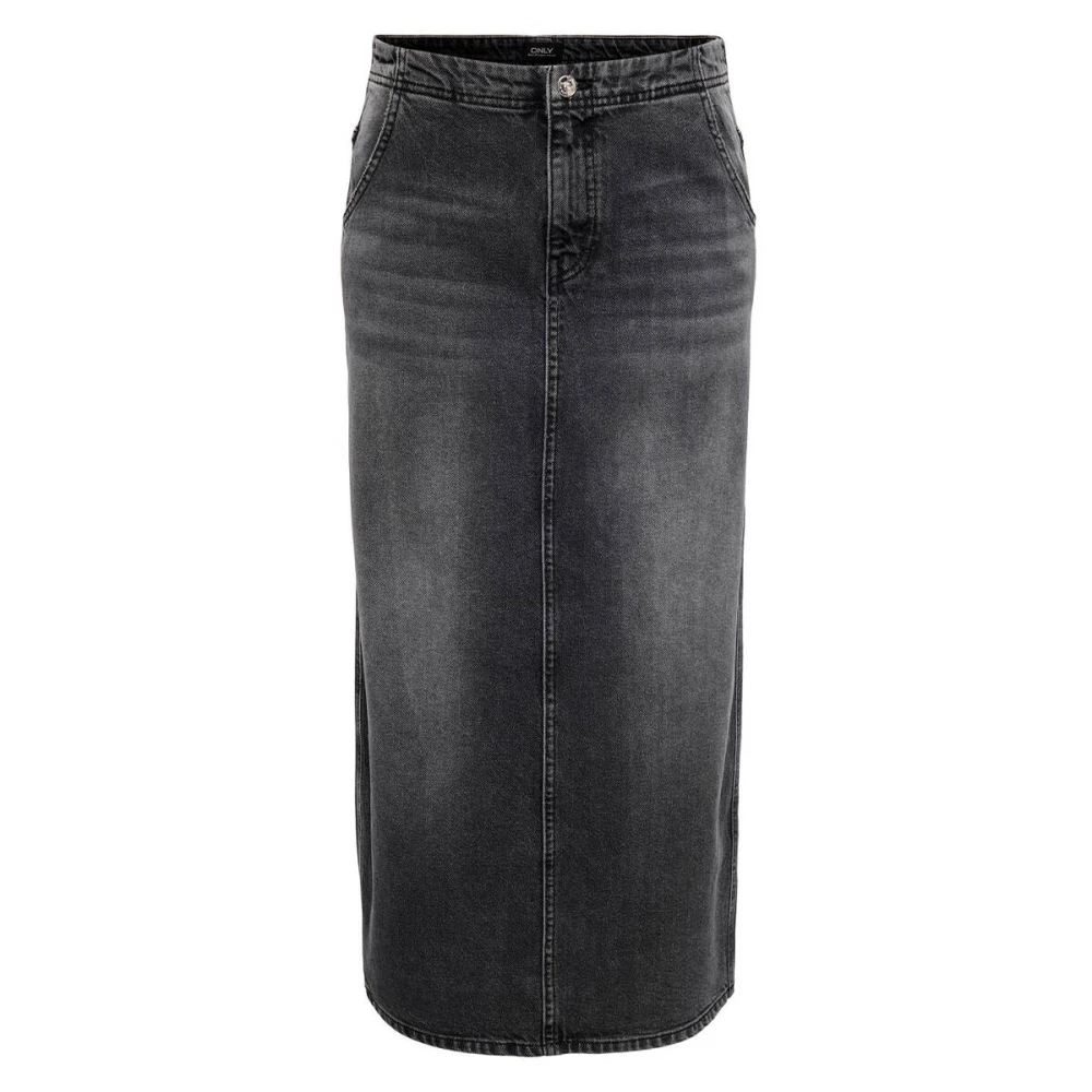 Only Lange Denim Rok met Dots Black Dames