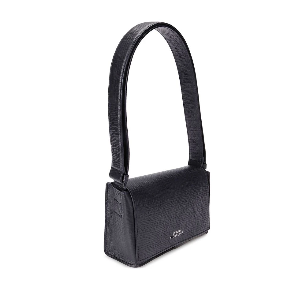 Studio Nicholson Zwarte Foldover Top Tas Black Dames