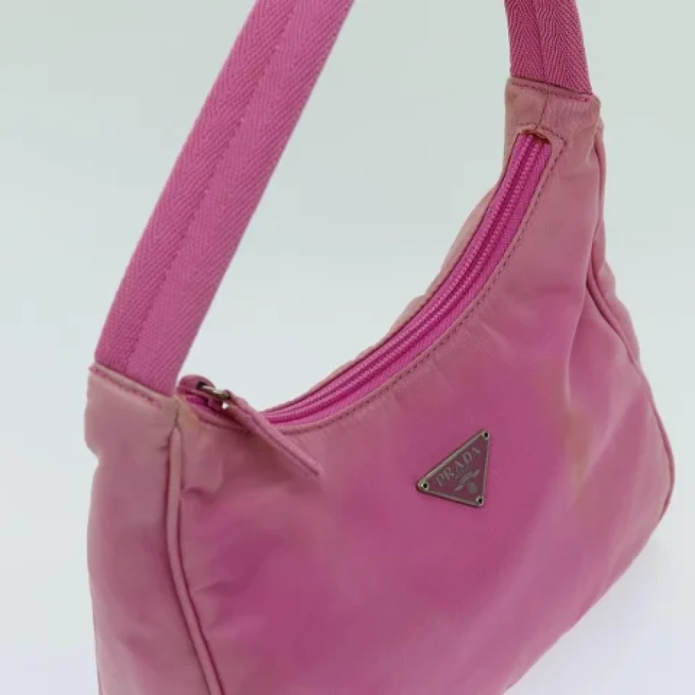 Prada Vintage Pre-owned Nylon handbags Pink Dames