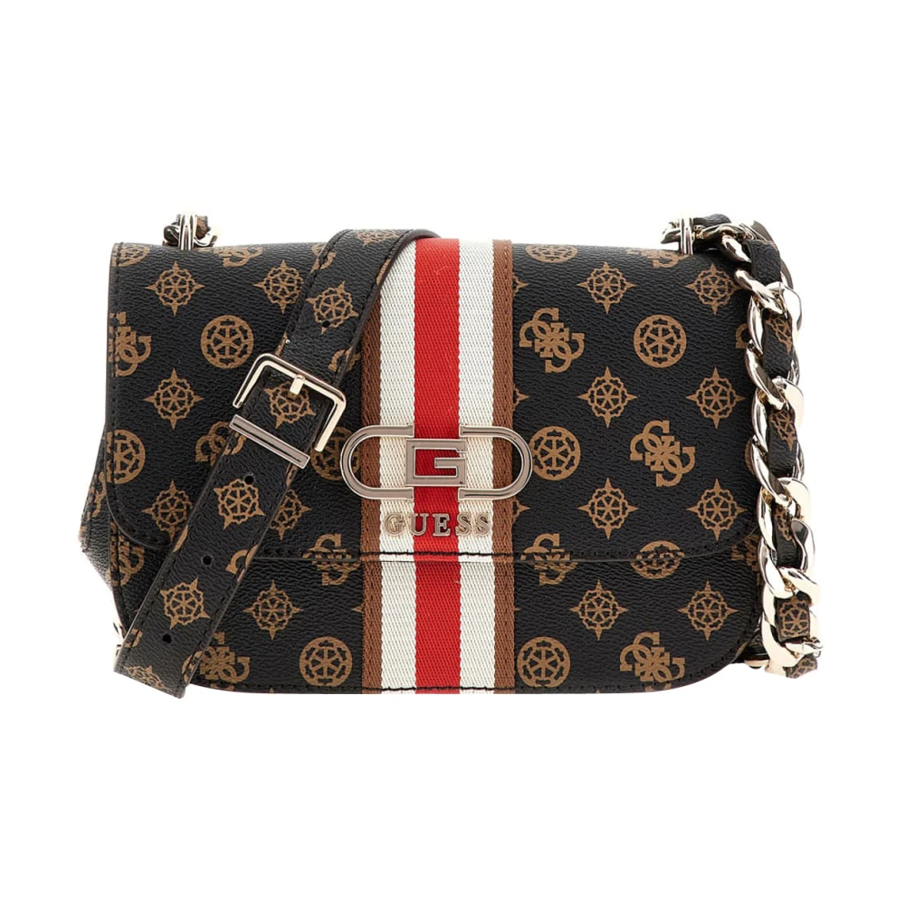 Guess Bruine Schoudertas met Klep Brown Dames