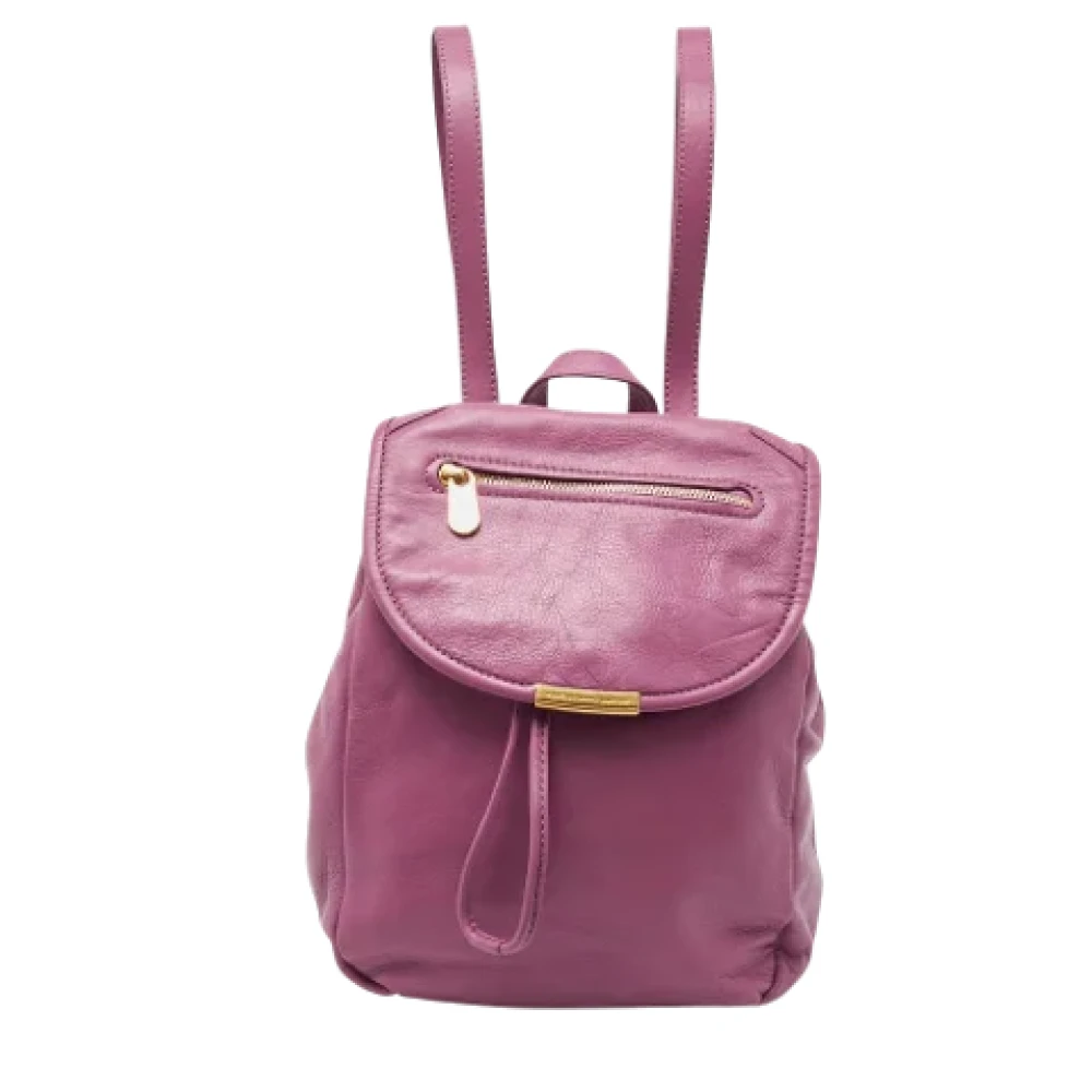 Marc Jacobs Pre-owned Leather backpacks Purple Dames