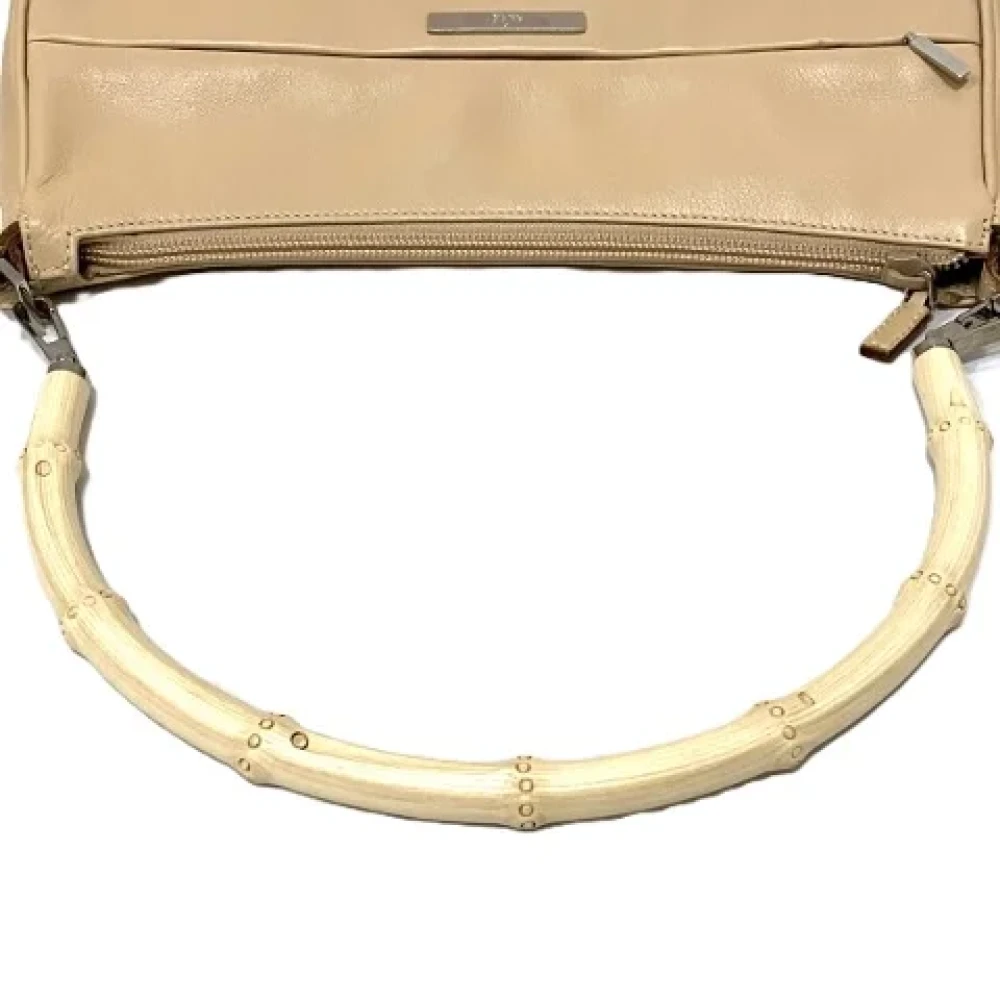 Gucci Vintage Pre-owned Leather handbags Beige Dames