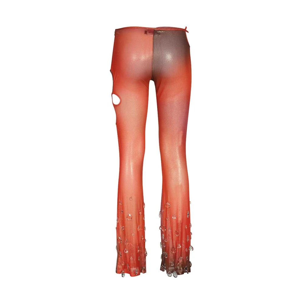 Gcds Wijduitlopende broek van tule Multicolor Dames