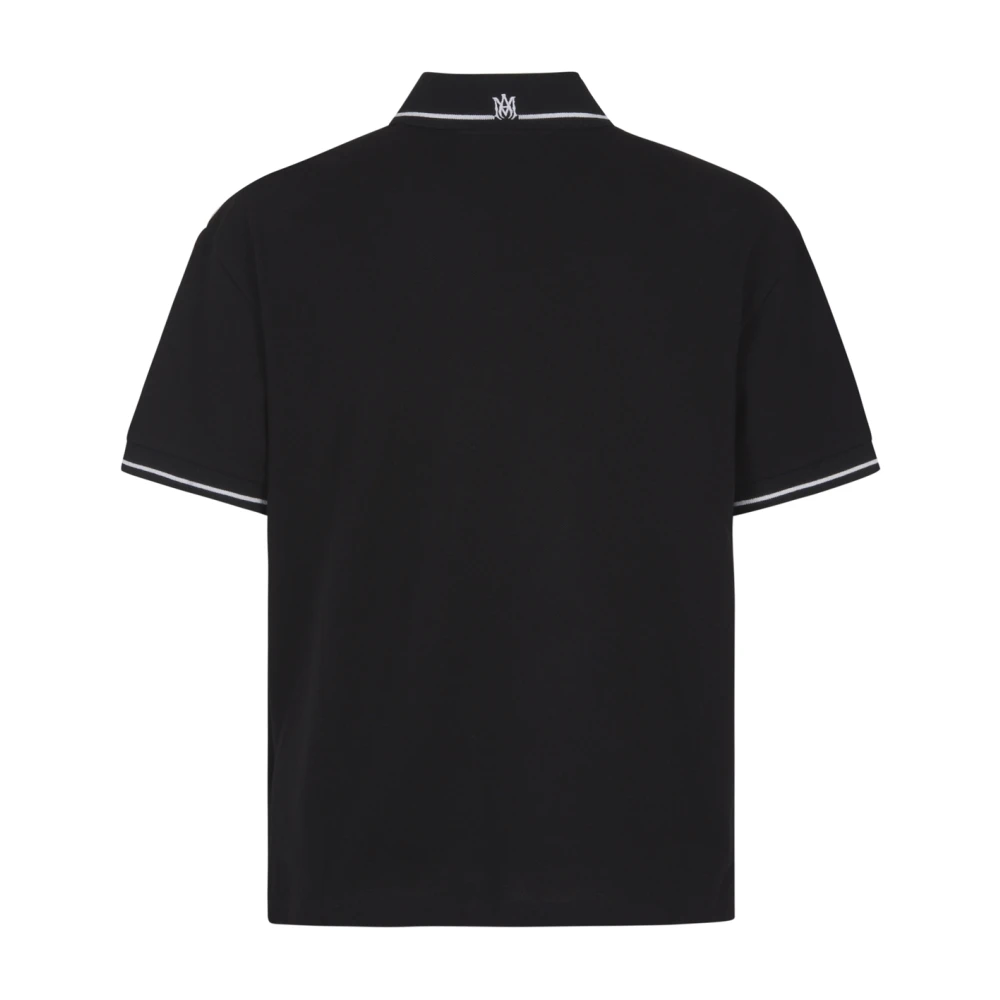 Amiri Kern Logo Polo Zwart T-shirts Polos Black Heren