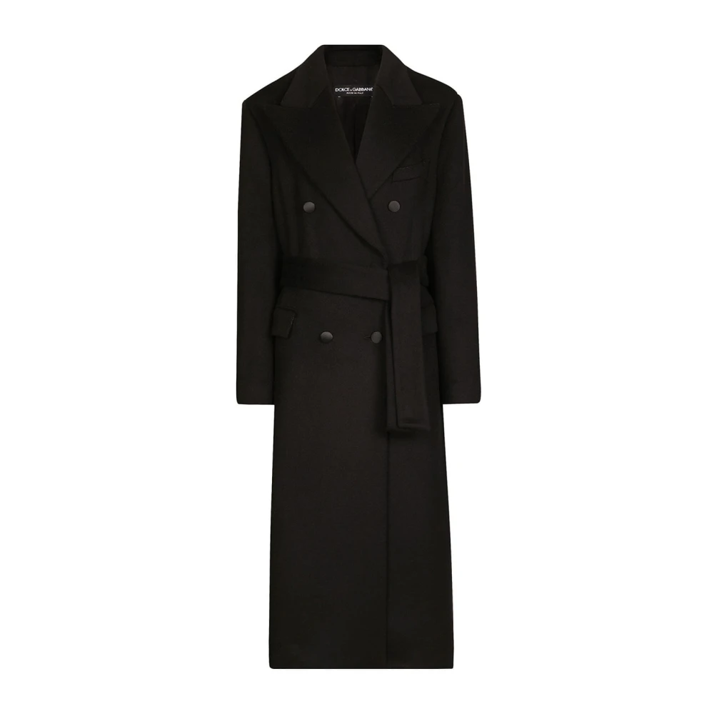 Dolce & Gabbana Elegante Wollen Winterjas Black Dames