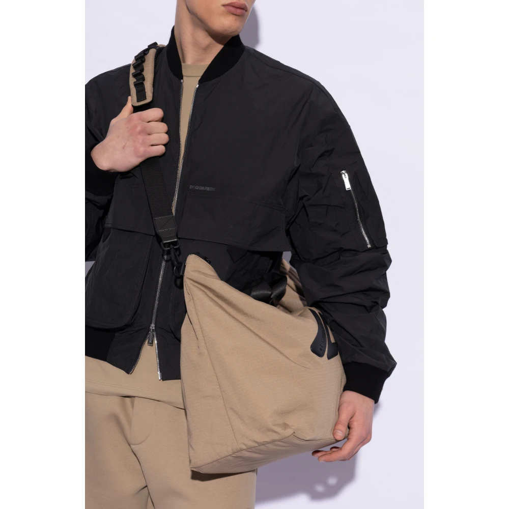 Dsquared2 Handtas met bedrukt logo Green Heren