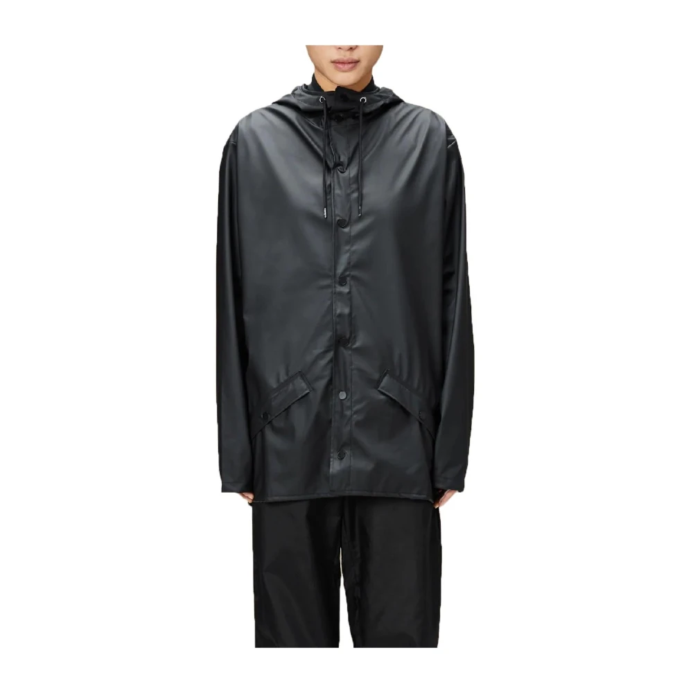 Rains Women's Black Rain Jackets, Xs, W3 Jacket