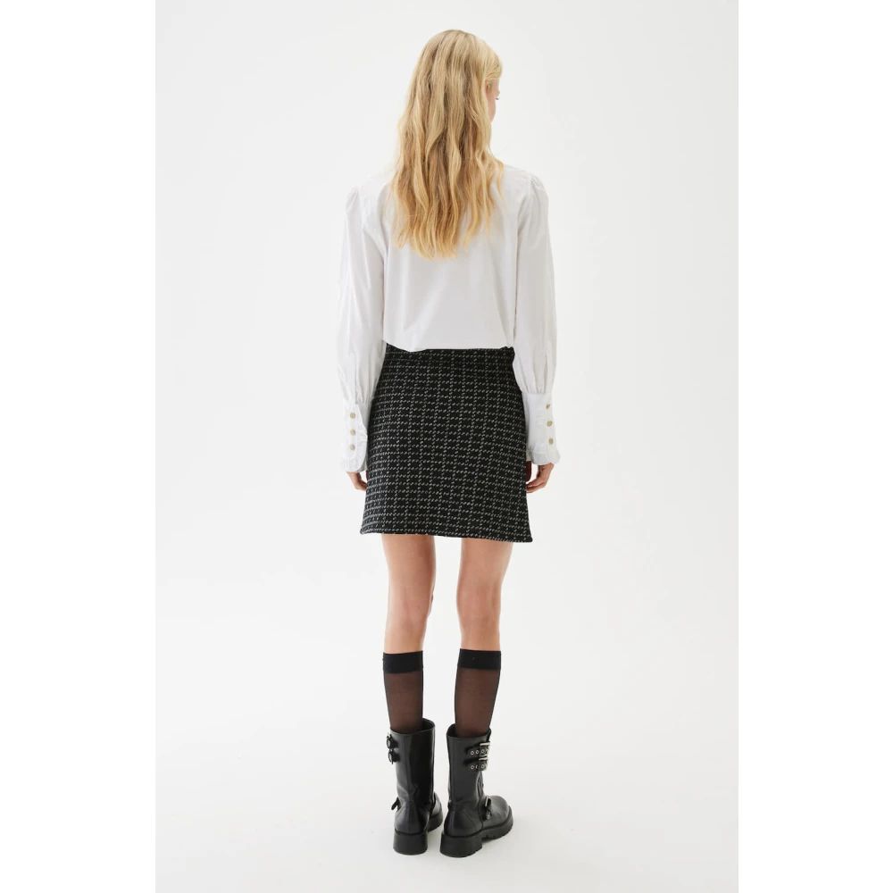 Busnel Minea geruite rok Black Dames