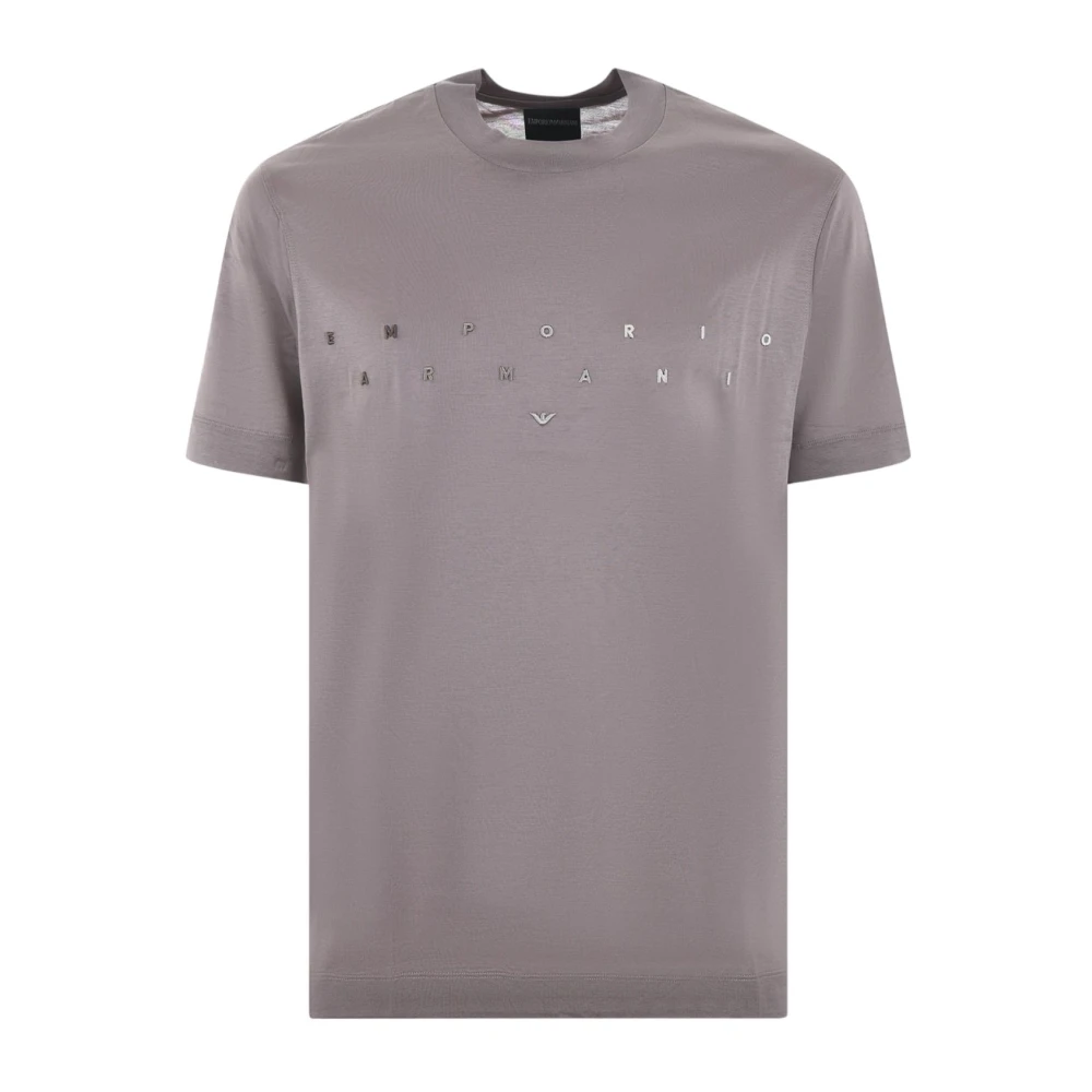 Emporio Armani Korte Mouw T-shirt Beige Heren