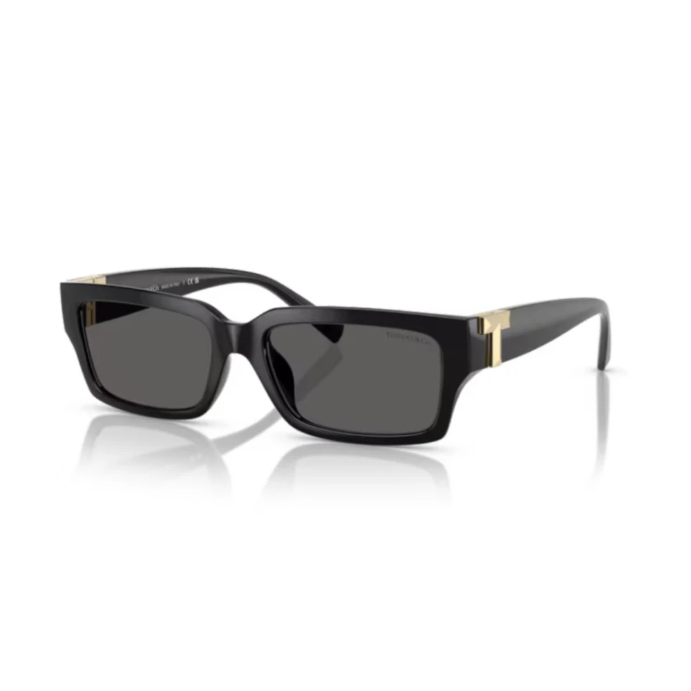 Tiffany Unisex Black Rectangle Sunglasses
