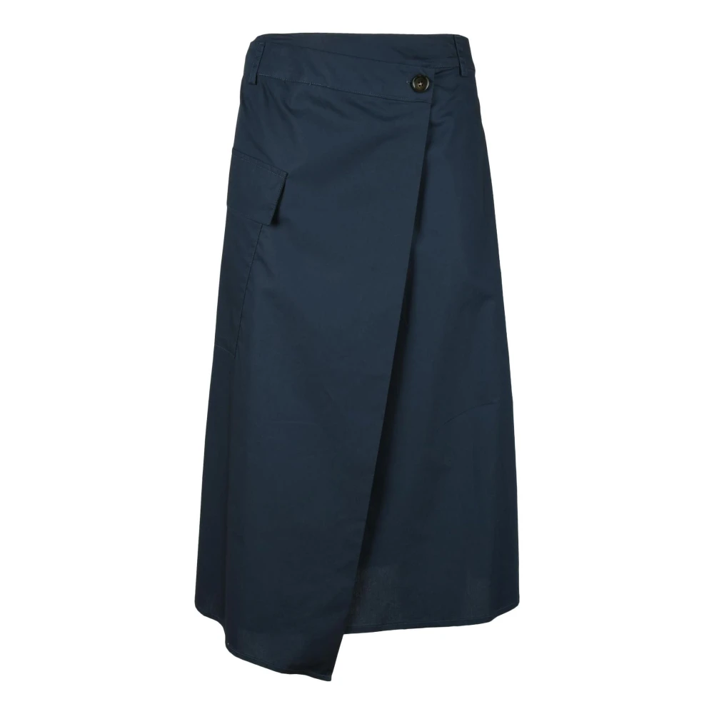 Woolrich Katoenen Casual Rok Blue Dames