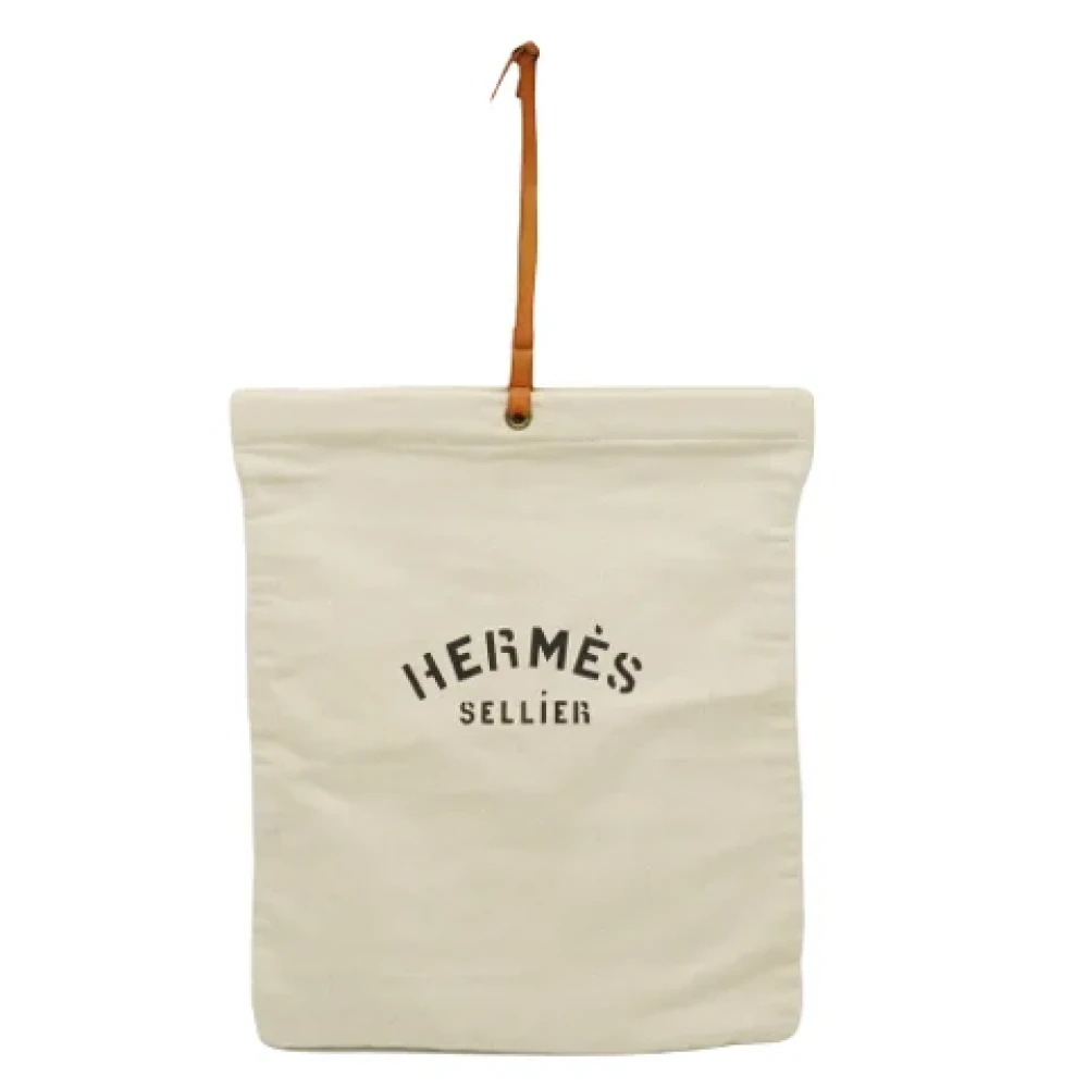 Hermès Vintage Pre-owned Canvas pouches Beige Dames