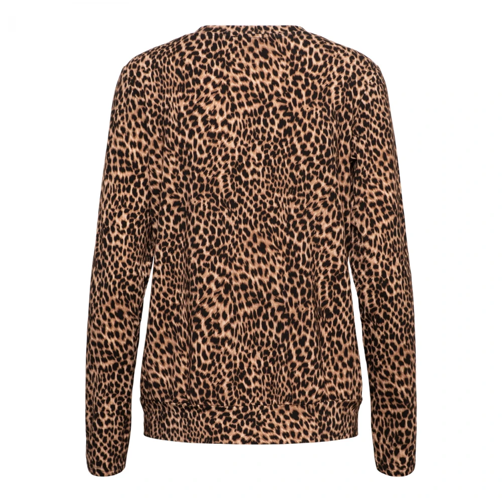 &Co Woman Moulante top à manches longues en maille côtelée Brown Dames