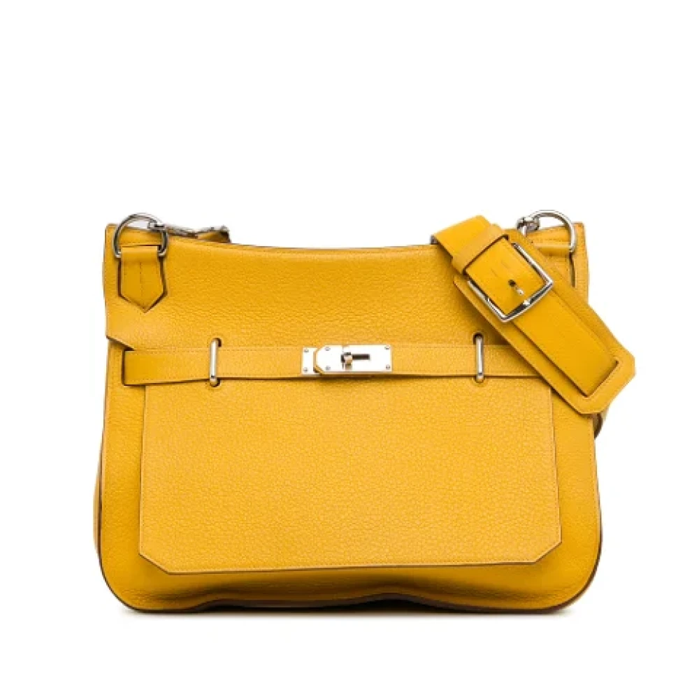 Hermès Vintage Pre-owned Leather crossbody-bags Yellow Dames