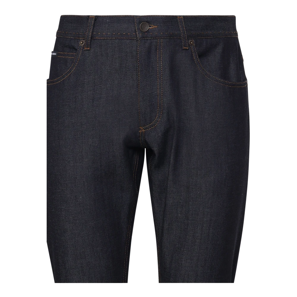 Dolce & Gabbana Donker Denim Jeans Blue Heren
