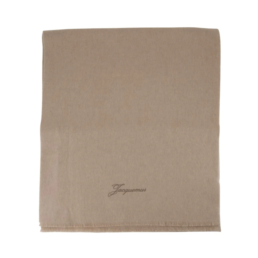 Jacquemus Unisex Beige Winter Scarves, One Size, Wool Tailored Scarf