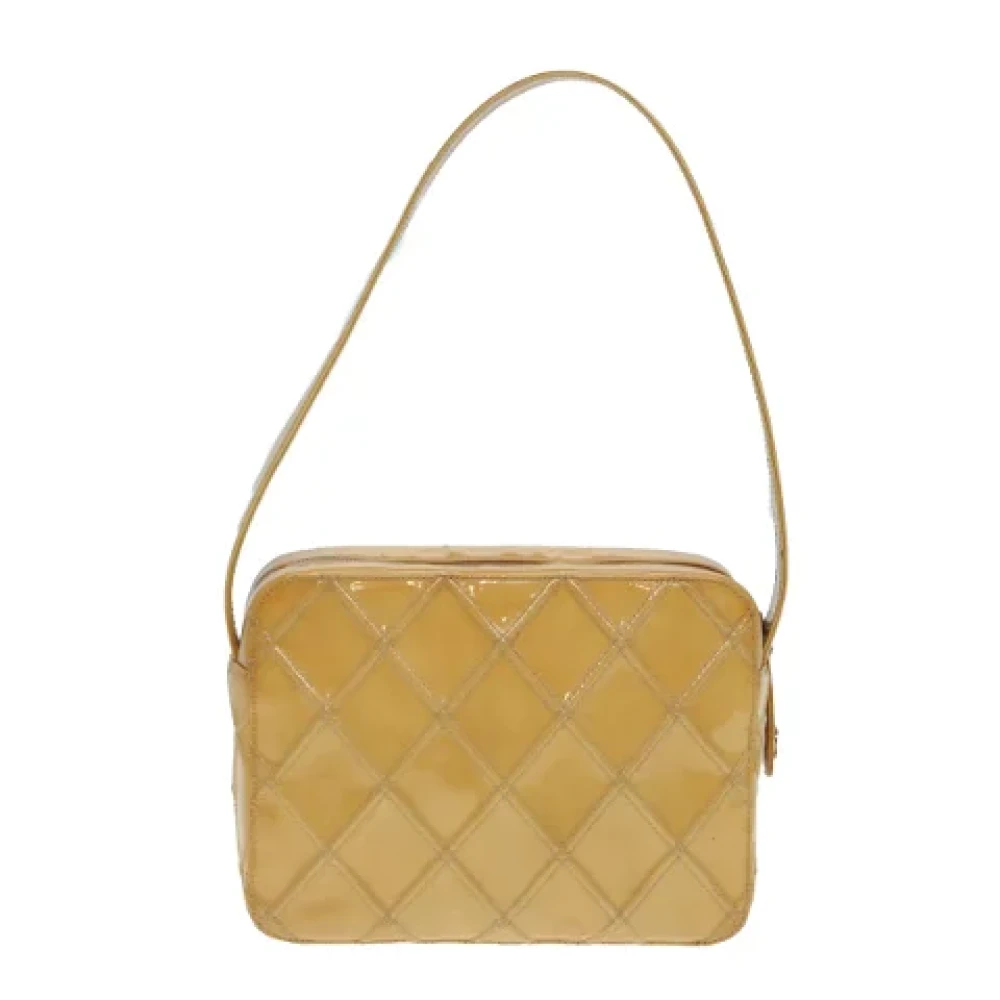 Chanel Vintage Pre-owned Canvas chanel-bags Yellow Dames