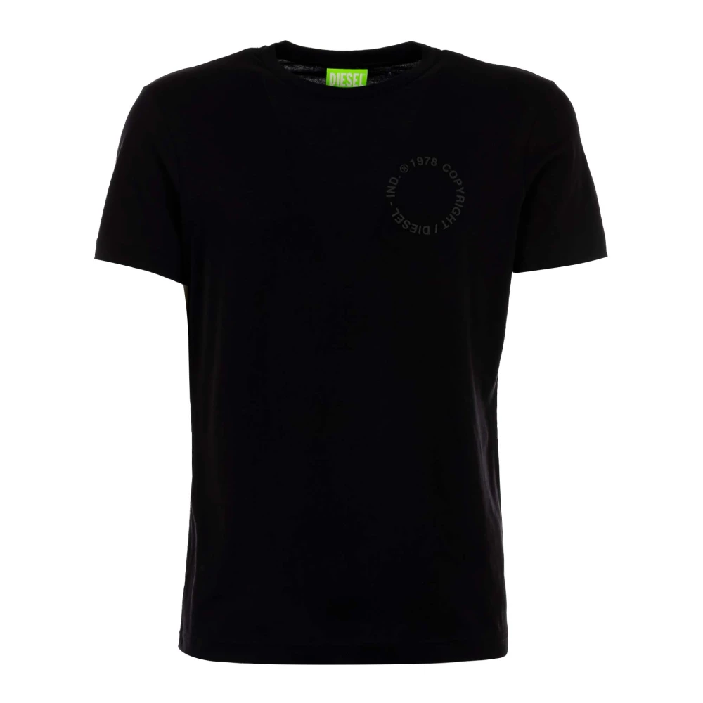 Diesel Sportieve Heren T-Shirt Zwart Black Heren