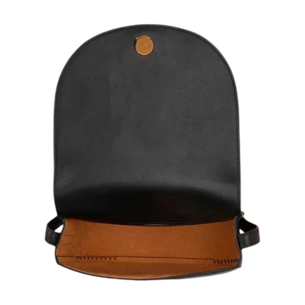 Ralph Lauren Dames Schoudertas Leer Stijlvol Model Black Dames