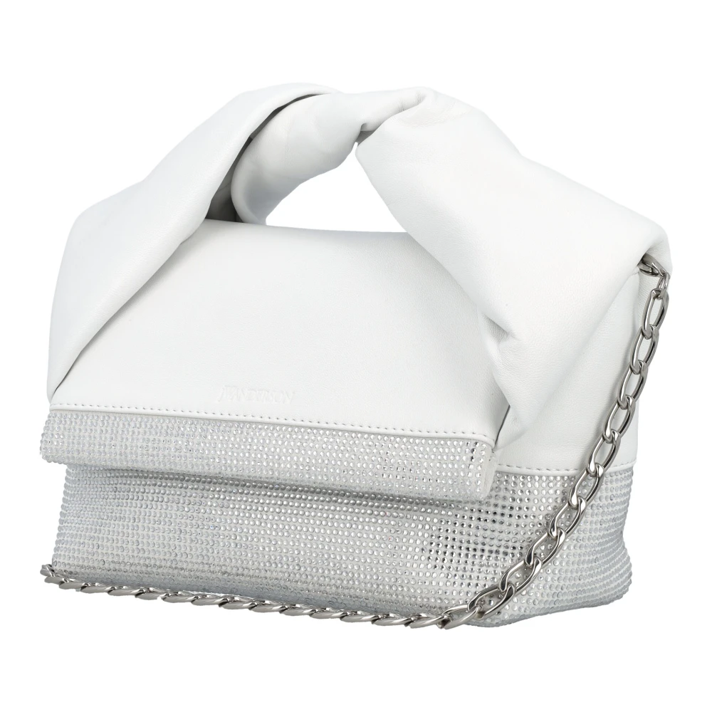 JW Anderson Crystal Midi Twister Tas White Dames