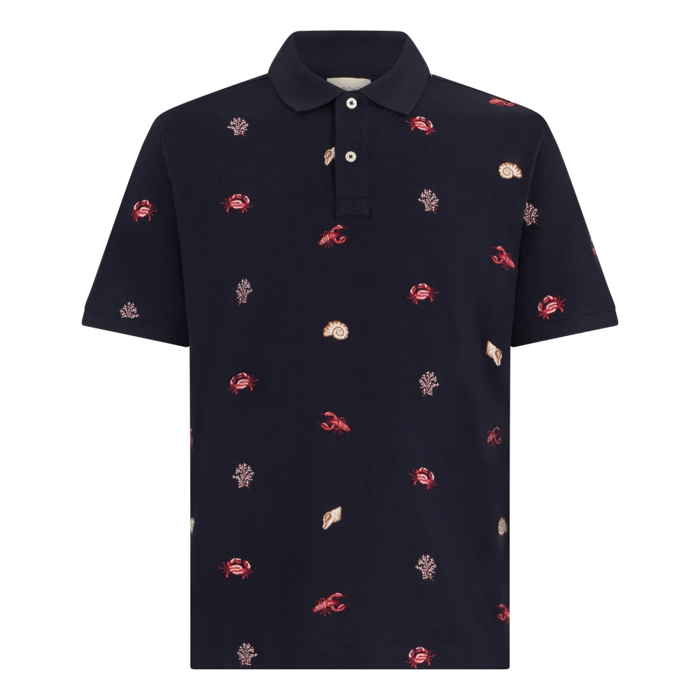 Gant Men's Blue Piqué Polo Shirt - Polo Shirts - L - Tops