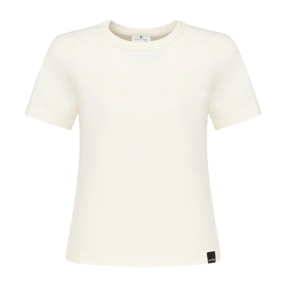 Courrèges Donna Bianco Top, M, New,